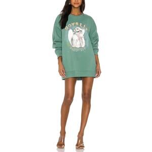 Boys Lie 'Good Bye' Green Screen Print Graphic Crewneck Sweatshirt Size OS